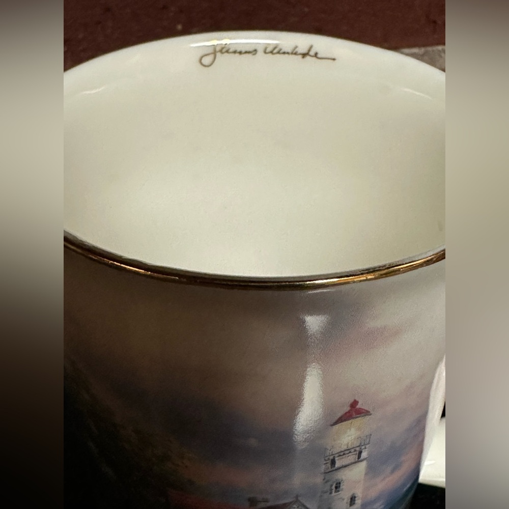 Vintage 2002 Thomas Kinkade “Beacon of Hope” Lighthouse Mug – Bradford Editions - Picture 5 of 8